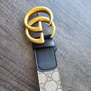 Women's Gucci Marmont Belt - Beige, Brown, Black